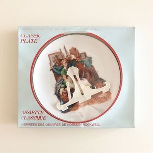 Vintage Norman Rockwell Inspired Small Decorative Plate 6.5” NIB
